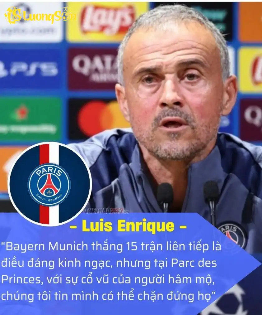 Luis Enrique khẳng định lợi thế sân nhà sẽ là chìa khóa giúp PSG đánh bại Bayern