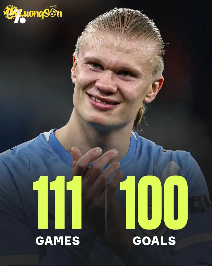 Erling Haaland trở thành cầu thủ đạt 100 bàn thắng nhanh nhất ở Ngoại hạng Anh Erling Haaland trở thành cầu thủ đạt 100 bàn thắng nhanh nhất ở Ngoại hạng Anh